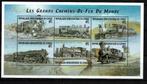 congo 2001 pf blok treinen spoorwegen railroad trains, Ophalen of Verzenden, Postfris, Treinen