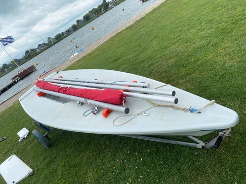 Laser Zeilboot met Trailer, Watersport en Boten, Open zeilboten, Gebruikt, Laser, Minder dan 3 meter, Polyester, Geen motor, Ophalen