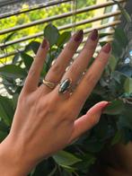 Vintage 14 karaat gouden ring met hematiet, Ophalen of Verzenden, Zo goed als nieuw, 17 tot 18, Met edelsteen