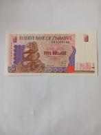 Zimbabwe 5 dollars, Postzegels en Munten, Bankbiljetten | Afrika, Ophalen of Verzenden