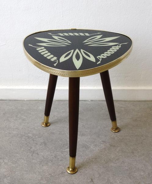 Vintage bijzettafel niertafel Rockabilly tafel plantentafel, Huis en Inrichting, Tafels | Sidetables, Gebruikt, Ophalen of Verzenden
