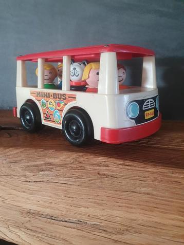 Fisher Price mini- bus compleet uit 1969 beschikbaar voor biedingen