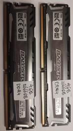 2x 4gb DDR 4 Crucial Ballistix 2666mhz, Computers en Software, RAM geheugen, Ophalen of Verzenden, Gebruikt, DDR4, Desktop
