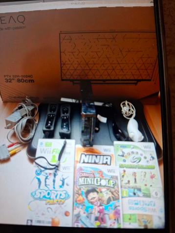 Nitendo Wii spelcomputer en Tv beschikbaar voor biedingen