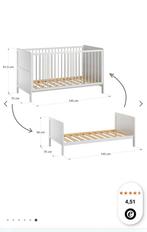 Meegroei bed, Ophalen, Gebruikt, 140 tot 160 cm, 70 tot 85 cm