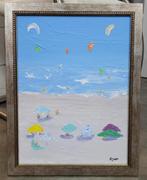 XTIAN, op het strand van Torreguardiaro, Antiek en Kunst, Kunst | Schilderijen | Klassiek, Ophalen of Verzenden