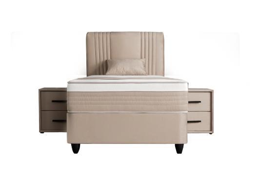 Belicia 1-persoons opbergbed - Beige, Huis en Inrichting, Slaapkamer | Matrassen en Bedbodems