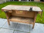 Vintage Werkbank met Bankschroef, Doe-het-zelf en Verbouw, Werkbanken, Ophalen, Gebruikt, 120 tot 170 cm, Bankschroef