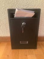 Burg Wachter Pocket brievenbus wandbrievenbus antracietstaal, Ophalen, Zo goed als nieuw, Staal, Wandbrievenbus