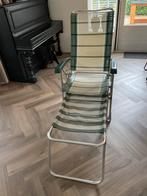 2 Dukdalf Campingstoelen met Voetensteun, Tuin en Terras, Ligbedden, Ophalen, Zo goed als nieuw, Aluminium, Inklapbaar
