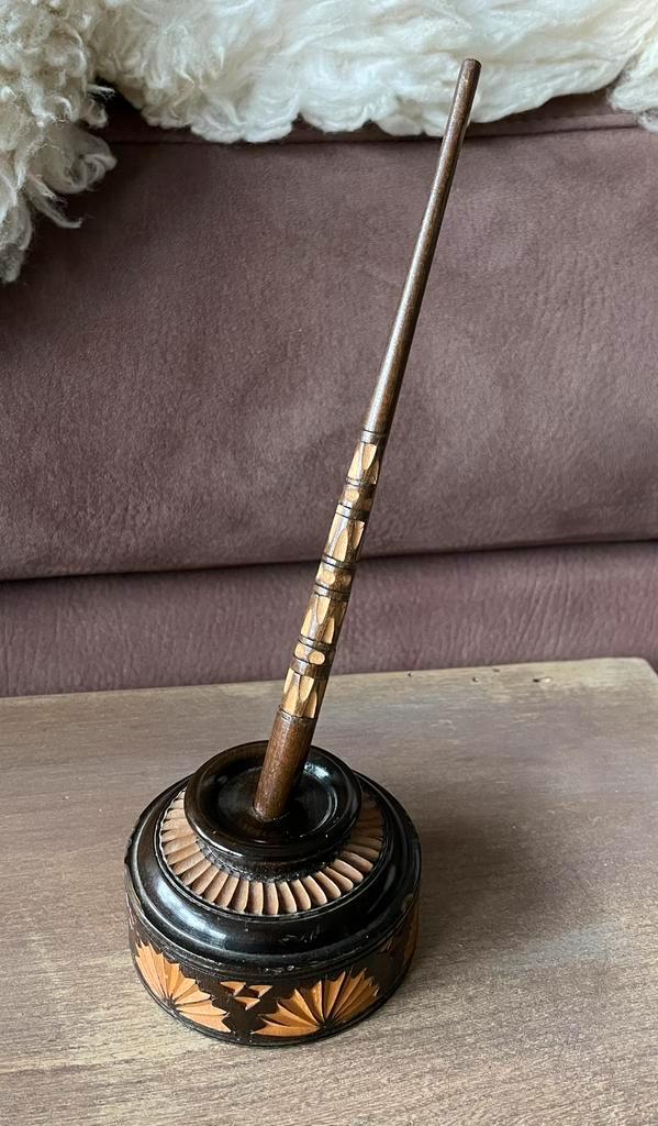 Houten schrijfset pen en houder, Antiek en Kunst, Antiek | Kantoor en Zakelijk, Ophalen of Verzenden