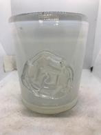 oplaine uranium glas beker bokaal vaas met bloem, Ophalen of Verzenden