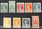 Nederland 1923 nvph 121 t/m 129 Gebruikt, Postzegels en Munten, Postzegels | Nederland, Ophalen of Verzenden, T/m 1940, Gestempeld