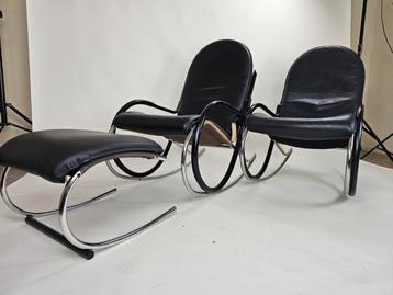 Schommelstoelen met hocker Paul Tuttle voor Strässle  beschikbaar voor biedingen