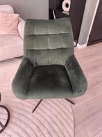 Groene fauteuil met armleuningen, Ophalen of Verzenden, Zo goed als nieuw, Metaal, Modern