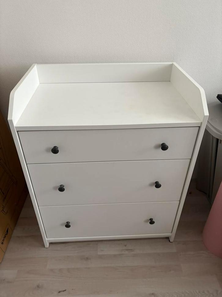 Ikea ladekast wit Hauga 70x46x84, Huis en Inrichting, Kasten | Ladekasten, Zo goed als nieuw, Minder dan 100 cm, 50 tot 100 cm