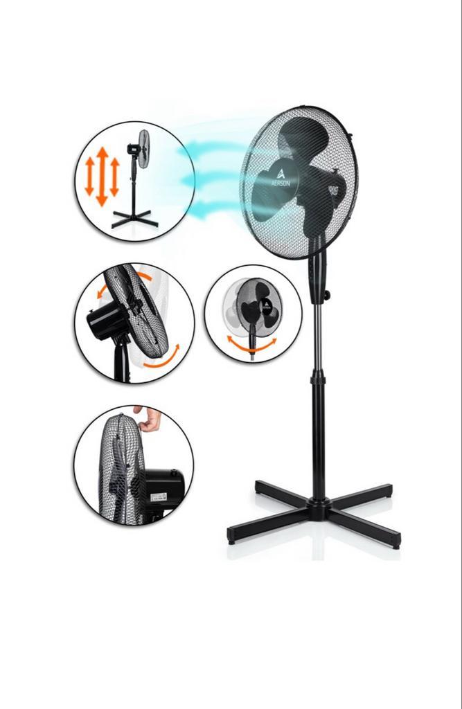 AERSON Statiefventilator - Nieuw, Witgoed en Apparatuur, Ventilatoren, Nieuw, Statiefventilator, Ventilator met afstandsbediening