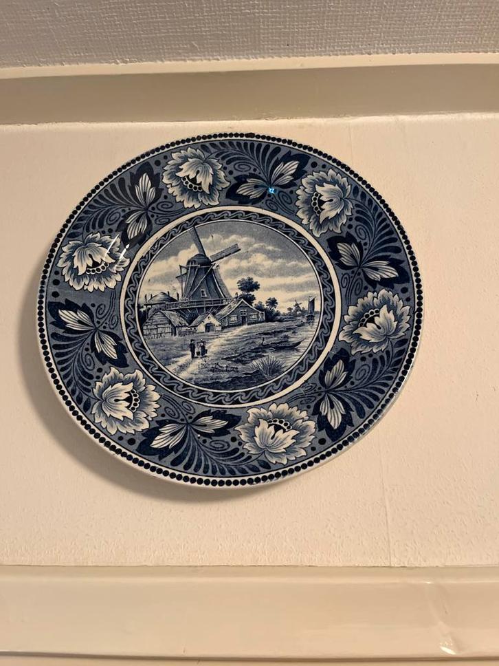 Delfts Blauw Wandbord Société Céramique Maastricht, Antiek en Kunst, Antiek | Wandborden en Tegels, Ophalen