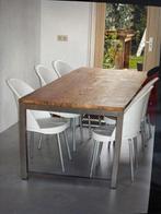 RVS tafel frame, Ophalen, Gebruikt, 50 tot 100 cm, Vijf personen of meer