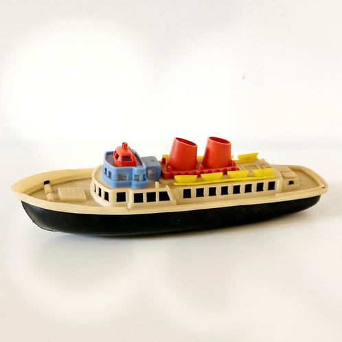 vintage stoomboot van kunststof west germany boot speelgoed, Antiek en Kunst, Antiek | Speelgoed, Ophalen of Verzenden