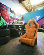 NRG Prisma Ultra Alcantara Tan Pompoen Kuipstoel Sportstoel, Auto diversen, Tuning en Styling, Ophalen of Verzenden