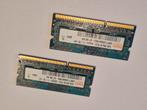 2x 1GB Hynix DDR3 RAM – 1066MHz – Laptop / MacBook / iMac, Computers en Software, RAM geheugen, Gebruikt, DDR3, Ophalen of Verzenden