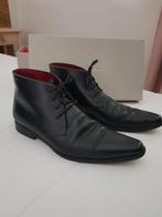 Prachtige zwarte halfhoge schoenen Santoni maat 7.5 42, Kleding | Heren, Schoenen, Zwart, Ophalen of Verzenden, Zo goed als nieuw