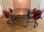 Eettafel massief eiken 160x90cm, Ophalen, Gebruikt, 50 tot 100 cm, 150 tot 200 cm