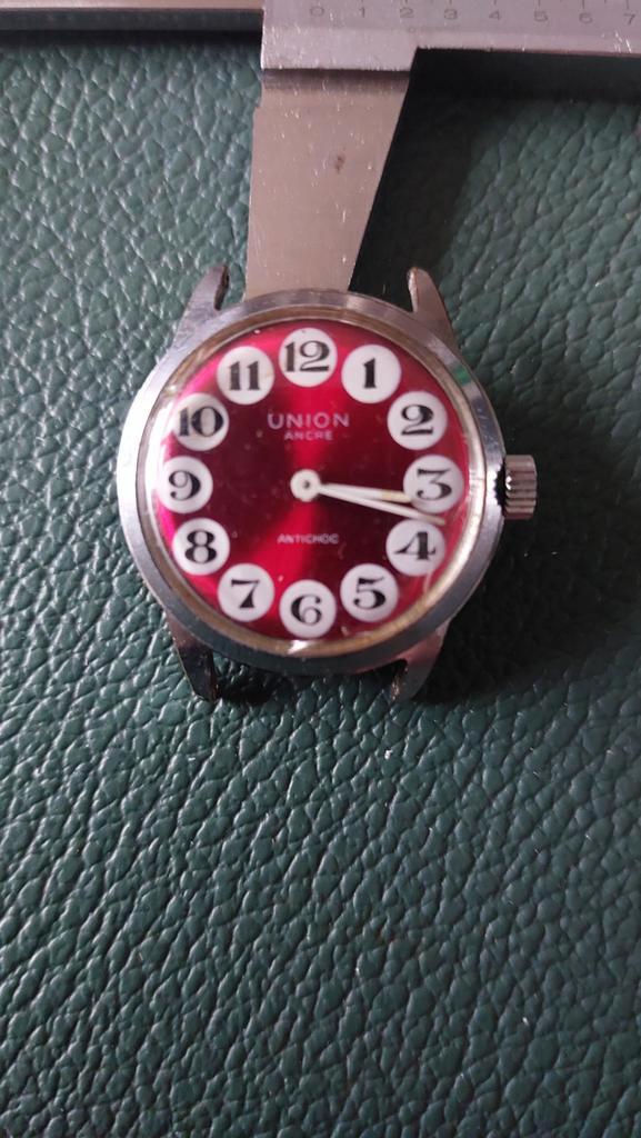 Vintage Union Ancre Horloge - Bijzondere Wijzerplaat, Sieraden, Tassen en Uiterlijk, Horloges | Antiek, Polshorloge, Overige merken