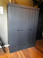 Woood Connect Kledingkast 3-Deurs Antraciet Grijs, Huis en Inrichting, Ophalen, 100 tot 150 cm, Zo goed als nieuw, Met lade(s)