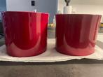 Rode Bloempotten - Red Flower Pots, Ophalen, Rond, Zo goed als nieuw, Aardewerk