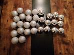 Zilveren zilvererig kerstballen, Ophalen of Verzenden, Gebruikt