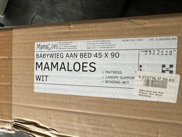 MamaLoes - Babywieg Aan Bed Deluxe incl. Bekleding - Wit beschikbaar voor biedingen