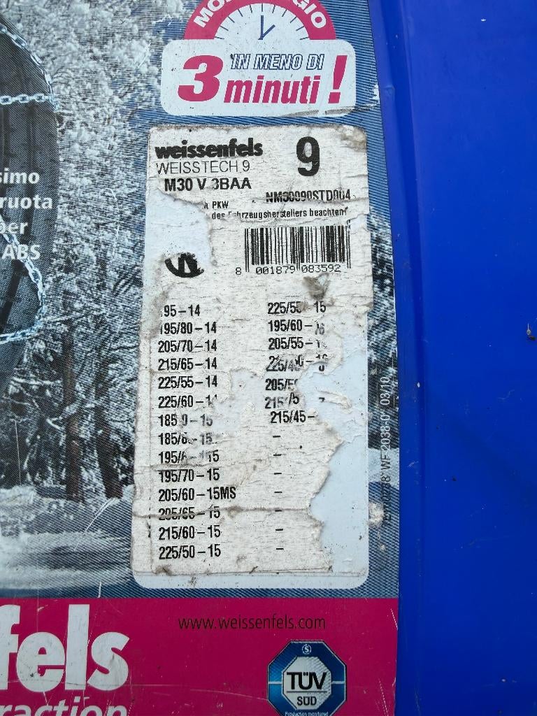 sneeuwketting, Auto diversen, Sneeuwkettingen, Ophalen, Zo goed als nieuw