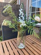 Boeket Natuurlijk van Zijden bloemen in vaas Zijde, Ophalen of Verzenden, Nieuw