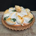 Citroen taart schaal met deksel- Keramiek, Porselein of Keramiek, Schaal, Rond, Ophalen of Verzenden