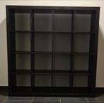 IKEA KALLAX Kast 4x4 - Zwart, Gebruikt, 100 tot 150 cm, Ophalen of Verzenden, Minder dan 100 cm