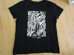Stradivarius maat M - shirt met printvlak - Fashion is Art, Maat 38/40 (M), Zwart, Ophalen of Verzenden, Zo goed als nieuw