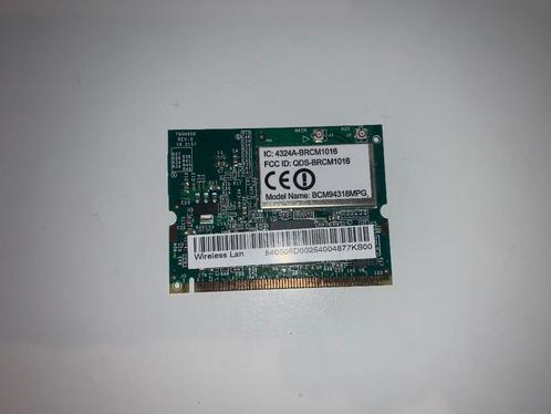 Broadcom BCM94318MPG WLAN Mini PCI Card, Computers en Software, Laptop-opladers, Gebruikt, Ophalen of Verzenden
