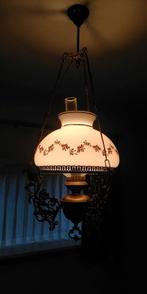 Vintage Hanglamp met Bloemmotief, Ophalen, Gebruikt, Glas, Vintage