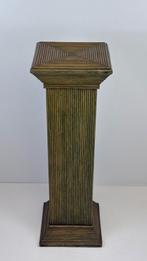 Vintage groen bamboe hoge sokkel - zuil vierkant pencil reed, Ophalen, ., Zo goed als nieuw, .