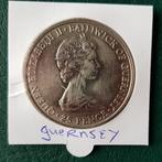 Munt 25 Pence Guernsey 1980, Ophalen of Verzenden, Overige landen, Losse munt