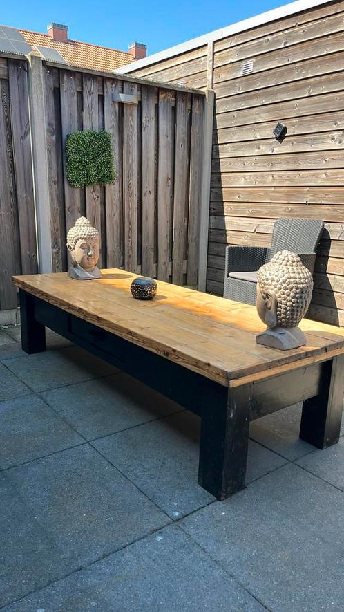 Robuuste tuintafel, Tuin en Terras, Tuintafels, Gebruikt, Rechthoekig, Hout, Ophalen