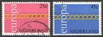 Nederland NVPH nr 990/1 gestempeld Europazegels 1971, Verzenden, Na 1940, Gestempeld