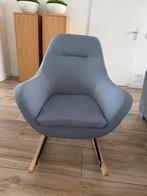 Blauw-grijze schommelstoel in perfecte staat, Huis en Inrichting, Fauteuils, Ophalen, 75 tot 100 cm, Zo goed als nieuw, Stof