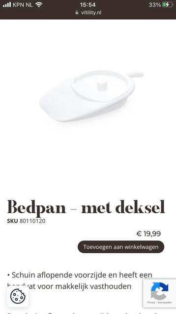 Bedpan po met carebag beschikbaar voor biedingen