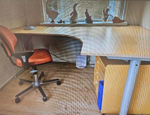 Werktafelcombinatie/bureau EFFEKTIV-T van Ikea, Huis en Inrichting, Bureaus, Gebruikt, Bureau, In hoogte verstelbaar, Ophalen