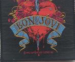 BON JOVI ZELDZAME VINTAGE HEART+ DAGGER 1992 PATCH 11, Verzamelen, Verzenden, Nieuw, Kleding