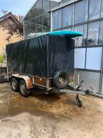 Hapert aanhangwagen dubbel asser met laadklep, Ophalen, Zo goed als nieuw, Carnaval