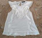 Zara Basic ruffle top ZGAN maat S, Kleding | Dames, Tops, Wit, Ophalen of Verzenden, Zo goed als nieuw, Maat 36 (S)